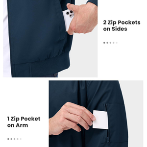 Chaqueta Cortavientos Ligera con Cremallera Completa para Hombre, Impermeable, de Secado Rápido y Transpirable, para Uso Diario y Moda Urbana - Product Image 4