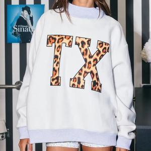 Cozy Womens Long Oversized <b>Mock</b> <b>Neck</b> Sweatshirt Soft Cotton Fleece Pullover Warm Casual Streetwear Fashion Winter Front Logo <b>Top</b> - Product Image 6