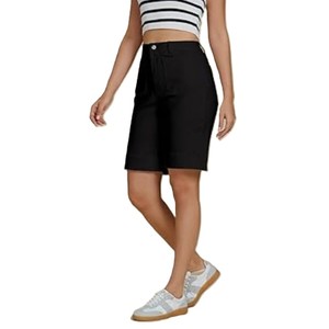 2025 Venta caliente de moda personalizada Casual Bermudas de cintura alta para mujeres de moda Denim Loose Fit estilo recto al por mayor - Product Image 2