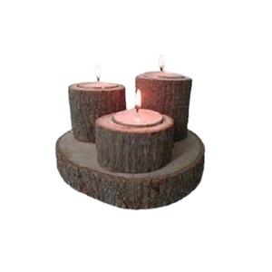 Fabricant nouveau design de bougeoir en bois fait à la main taille personnalisée prix bas bougeoirs en bois supports de pilier pour la maison et le mariage - Product Image 1