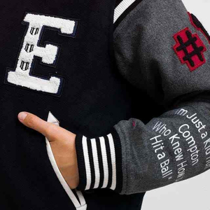 Veste Letterman universitaire de qualité supérieure pour hommes, blouson élégant de baseball universitaire avec fermeture éclair streetwear vintage, vêtements d'extérieur chauds pour l'hiver - Product Image 5