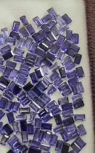 345 piezas de Iolita Natural 5x3mm baguette Octágono faceta 110 Cts Lote Iroc Ventas buena calidad Corte de piedras preciosas sueltas US $154 para todos - Product Image 5