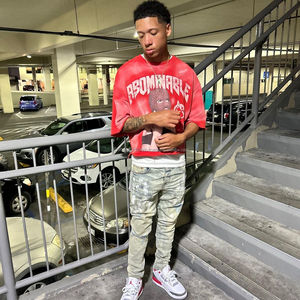 Personalizado 100% algodón francés Terry DTG impresión 300 GSM peso pesado Raw Hem hombres Oversize Boxy camisetas servicio OEM - Product Image 1