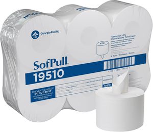 กระดาษชำระ SofPull Centerpull แบบ 2 ชั้น ความจุสูง สีขาว 1,000 แผ่น/ม้วน 6 ม้วน/กล่อง (19510) - Product Image 2