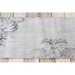 Petit tapis vintage 1,7x3 pieds, tapis turc en laine marron à motifs floraux - Product Image 3