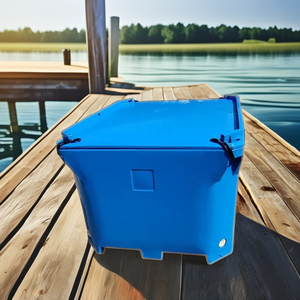 กล่องเก็บความเย็นเชิงพาณิชย์แบบเชือกกล่องเก็บความเย็นด้วยวัสดุ PE สำหรับอาหารและตกปลา1000LT ทันสมัย - Product Image 4