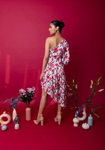 ชุดเดรสยาวผ้าฝ้ายบล็อกมืออินเดียชุดเดรสปาร์ตี้พิมพ์ลายดอกไม้ชุดใส่ในฤดูร้อนของขวัญสำหรับเธอ - Product Image 3