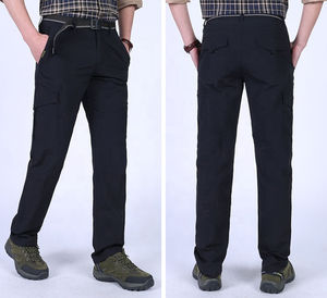 Wholesale 2023-24 High Quality Men's Fitness Sports Pants Custom Logo Solid Straight <b>Cargo</b> Trousers with Multi-pocket Mid Waist - Product Image 6