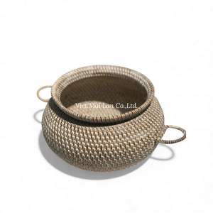 Boîte de rangement multifonctionnelle en rotin naturel de style bohème, fabrication artisanale par des artisans vietnamiens, vente en gros pour le marché d'exportation - Product Image 3