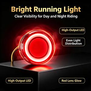 Feux de signalisation LED Sunshiny 1157 avant/<span class=keywords><strong>arrière</strong></span> pour XL883 48 Road Glide Road King Fat Boy Street Glide Rouge/Amaro/Yellow Smoke - Product Image 4