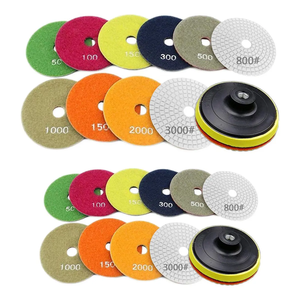 Kit de tampons de polissage diamantés de 7 pouces pour granit 4 "emballé en dizaines - Product Image 1