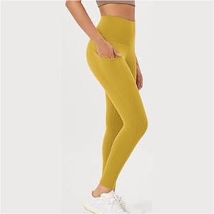 Pantalones de Yoga Deportivos Casuales Personalizados 2026, Cintura Alta, Color Sólido, con Cordón, Cruzados, Largos, para Entrenamiento, Gimnasio, Transpirables, para Mujer - Product Image 4