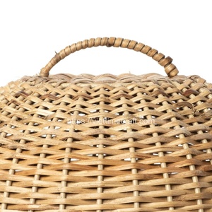 Cubierta de almacenamiento de alimentos de bambú tejida a mano patrones coloridos fabricante de Vietnam para uso en la cocina de la cena - Product Image 2