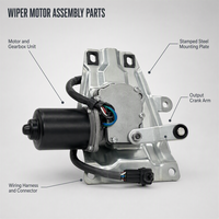 Moteur d'essuie-glace 5205010LG010 pour camion léger JAC avec moteur Navistar 24V, moteur d'essuie-glace de pare-brise avant, équivalent OEM