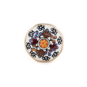 Adjustable Multi-Colour Decorative <b>Ceramic</b> <b>Knob</b> Handcrafted Modern Flower Design Bedroom Drawers Kitchen Living Room Warehouse - Product Image 1