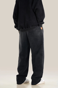 Hot Sale Sweat <b>Trousers</b> Oversized Men Jogger Baggy Wide Leg Jogger <b>Elastic</b> <b>Waist</b> Flared Anti-Wrinkle Sweat Pants for Men - Product Image 3