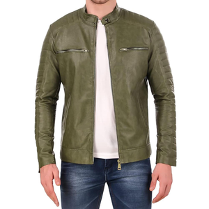 Veste et ceinture personnalisées vestes de moto en cuir à la mode pour hommes fabrication pakistanaise vente en gros - Product Image 1
