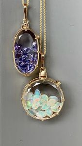 2024 venta al por mayor creativo hecho a mano que brilla en el cielo azul oscuro nubes resina collar luminoso para mujeres - Product Image 5