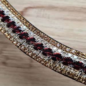 แถบคิ้วหนังม้าแบบมีคริสตัล5แถวทำจากพลอยเทียมวิบวับ - Product Image 4