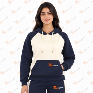 Conjunto de Sudadera con Capucha y Bloques de Color para Mujer, Manga Larga, Forro Polar, Ropa Deportiva Casual, 2 Piezas, Pantalones Largos con Bolsillos, Corte Regular - Product Image 5