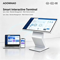 AOOWHAO OEM ODM Kiosco de Información de Autoservicio con Pantalla Táctil IR 4K de 32 Pulgadas, Horizontal, para Centros Comerciales y Salas de Exposiciones