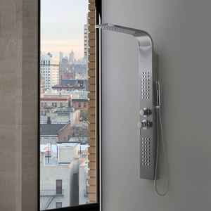 Panel de Ducha de Acero Inoxidable 304 Cepillado de 125 cm, Conjunto de Baño con Hidromasaje - Product Image 2