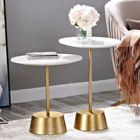Table d'appoint en galets en laiton Tables basses élégantes au design unique