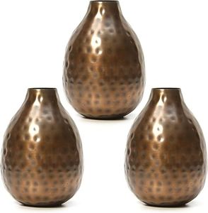 Vase à fleurs en métal fabriqué à la main de la meilleure qualité avec un design antique pour le bureau à domicile et la décoration de table de mariage - Product Image 2