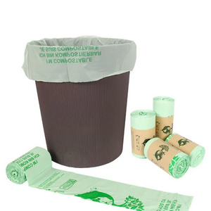 Bolsas de basura biodegradables 100% respetuosas con el medio ambiente, parte inferior de estrella resistente al por mayor en rollos para embalaje de supermercado hecho de plásticos - Product Image 4