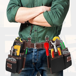 Bolsas de herramientas de cuero genuino 100% para uso personal Servicio OEM Bolsa de herramientas de cuero reutilizable de último diseño - Product Image 4