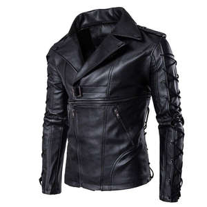 Veste en cuir pour homme en cuir de vache véritable, toile de qualité supérieure, style moto et motard, capuche d'hiver - Product Image 2
