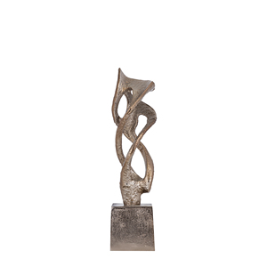 Conjunto de escultura de Metal de diseño trenzado hecho a mano abstracto moderno, decoración del hogar, estatuas de aluminio, artesanía de Metal - Product Image 4