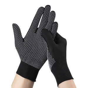Guantes de punto de alta calidad para jardinería, mano de algodón negro, trabajo de construcción Industrial, calibre 13, punto de nailon, guantes punteados de PVC - Product Image 6