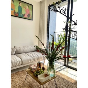 Alfombra Artesanal Ecológica Rectangular Grande de Jacinto de Agua Natural con Base de Yute, Pelo Mediano de 5-10 mm de Grosor, Estilo Clásico - Product Image 6