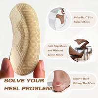Protections de talon en gel souple pour chaussures trop grandes, coussinets anti-ampoules et douleurs au talon, inserts 4D Cloud Honeycomb pour chaussures amples
