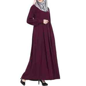 Ropa islámica Mujeres Abaya Kaftan Hijab Elegante Transpirable Último diseño Poliéster Hecho Vestido largo Hijab Islámico - Product Image 1