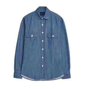 บริการ OEM ระดับมืออาชีพ เสื้อเชิ้ตยีนส์เดนิมคุณภาพส่งออก ระบายอากาศได้ดี สไตล์วินเทจ สินค้ามาใหม่ ความต้องการสูง - Product Image 5