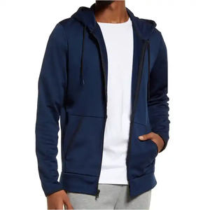 เสื้อฮู้ดดี้ผู้ชายคุณภาพสูง ทรงโอเวอร์ไซส์ ซิปเต็มตัว ผ้าฝ้ายฟลีซหนานุ่ม อุ่นสบายสำหรับฤดูหนาว สไตล์ลำลองแนวสตรีท รับผลิตแบบ OEM - Product Image 2