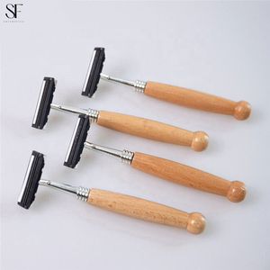 Men's Double Edge <b>Blade</b> Safety Shaving <b>razor</b> <b>Single</b> <b>Blade</b> Stain Less Steel Wood Color - Product Image 5