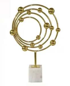 Sculpture moderne couleur argent Base en marbre pour bureau Sculpture de table décorative Statue de maison Décoration de salon - Product Image 4