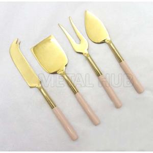 High Quality <b>Gold</b> Plated Stainless Steel Cheese Set with Modern Design Royal Look Cheese Set for Restaurant Wedding Home Hotel - Product Image 3