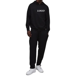 Ensemble de survêtement pour homme, vêtements décontractés, tissu léger et doux, ensemble de jogging assorti, coupe décontractée régulière, prix de gros, manches longues avec logo - Product Image 1