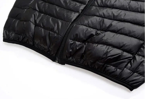 Léger hommes à capuche coton veste automne hiver manteau coupe ample chaud matelassé survêtement grande taille décontracté mode longue eau - Product Image 5