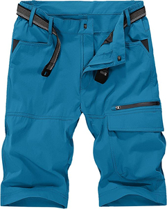 2025 vente en gros hommes taille élastique Cargo pantalon grande taille hommes pantalons courts travail en plein air Cargo Shorts avec plusieurs poches - Product Image 1