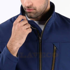 Chaqueta Softshell para Hombre, Invierno, Color Sólido, Casual, Cuello Alto, Logotipo Frontal, con Capucha, Cortavientos, Transpirable, en Existencia - Product Image 5