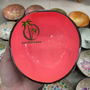 Wholesale Ideal Price Colorful Coconut Lacquer Bowl Eco Friendly Coconut Shell Bowl/High Quality Coconut Lacquer Bowl for Sale - Product Image 2