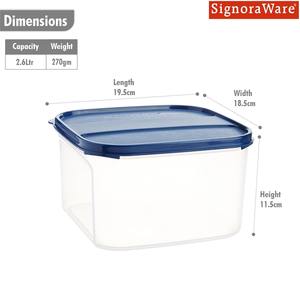 Conteneur carré en plastique de qualité supérieure pour une organisation et une visibilité faciles des aliments, des collations et des repas, disponible pour une distribution mondiale - Product Image 2