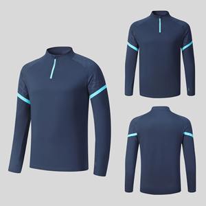 Vente en gros Vêtements de sport Nouveau design Slim Fit Compression Vêtements de gym manches longues Vêtements de sport de luxe Chemise à quart de zip pour hommes - Product Image 4