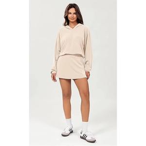 Women's High Quality Pullover Hoodie with Lace Decoration Custom Logo Winter Sweatshirt Washed Technique Crop <b>Top</b> Hoodie - Product Image 4