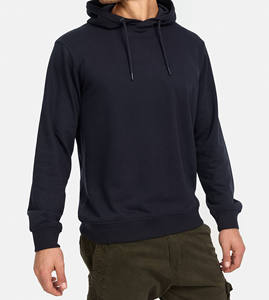 Pur 100% coton respirant polaire sur mesure relax fit taille couleur unie impression conception pull à manches longues sweats à capuche d'hiver - Product Image 2